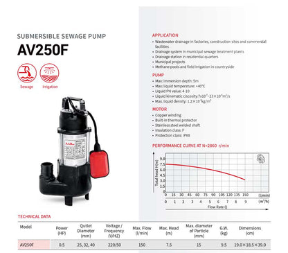 Submersible Pump AV250F